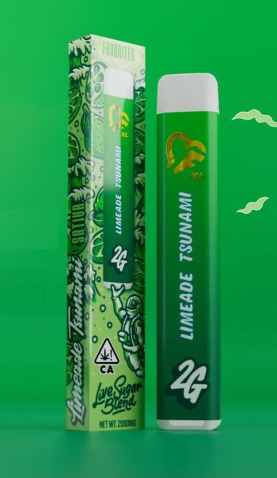 Limeade Tsunami Liquid Diamonds Disposable Vape by Favorites – Citrus Limeade and Sour Candy THC Vape Flavor