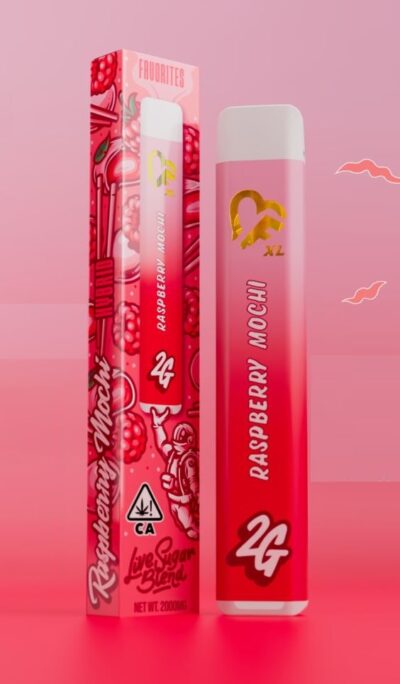 Raspberry Mochido Liquid Diamonds Disposable Vape by Favorites – Sweet Raspberry and Mint Mojito THC Vape Flavor
